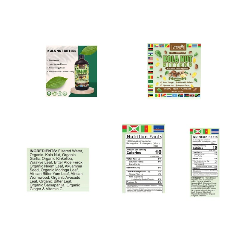 Kola Nut Bitters with Garlic Ginger & Moringa By Livingston Natural Herbal Labs gallery