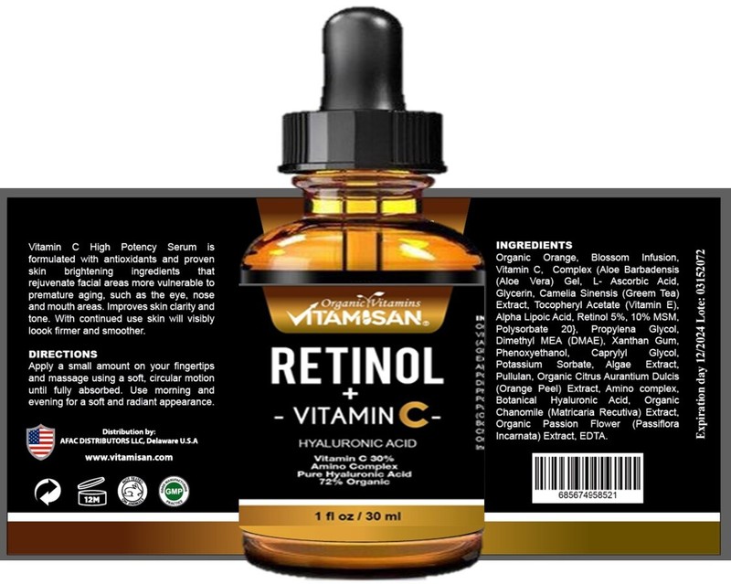 RETINOL VITAMIN A + HYALURONIC ACID + Vitamin E - GEL CREAM CLEAR SERUM Vitam C gallery