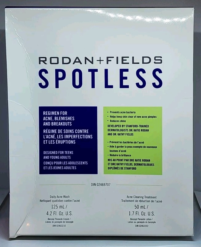Rodan Fields Spotless Acne Regimen for Teens & Adults Step 1 and 2 New 03/2026