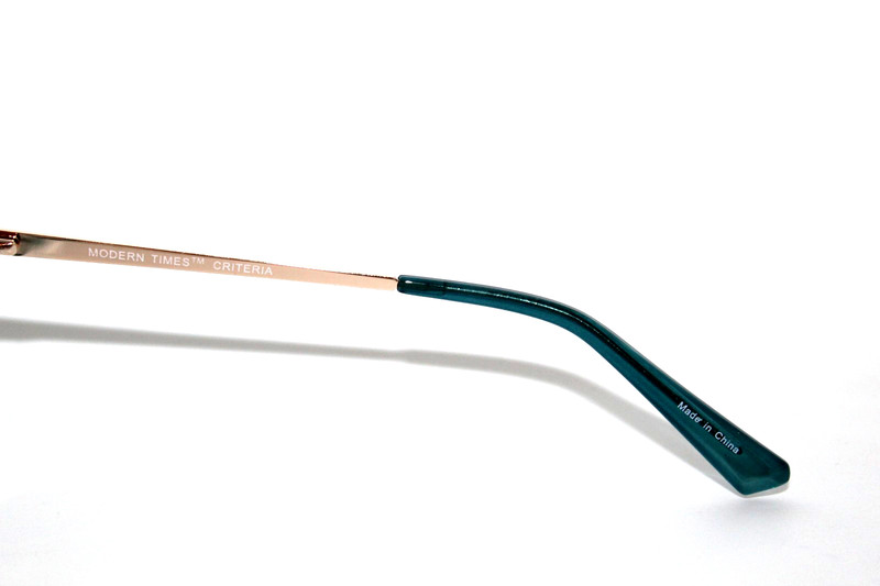 NEW MODERN TIMES CRITERIA TEAL GOLD AUTHENTIC EYEGLASSES FRAMES 55-16-145MM gallery