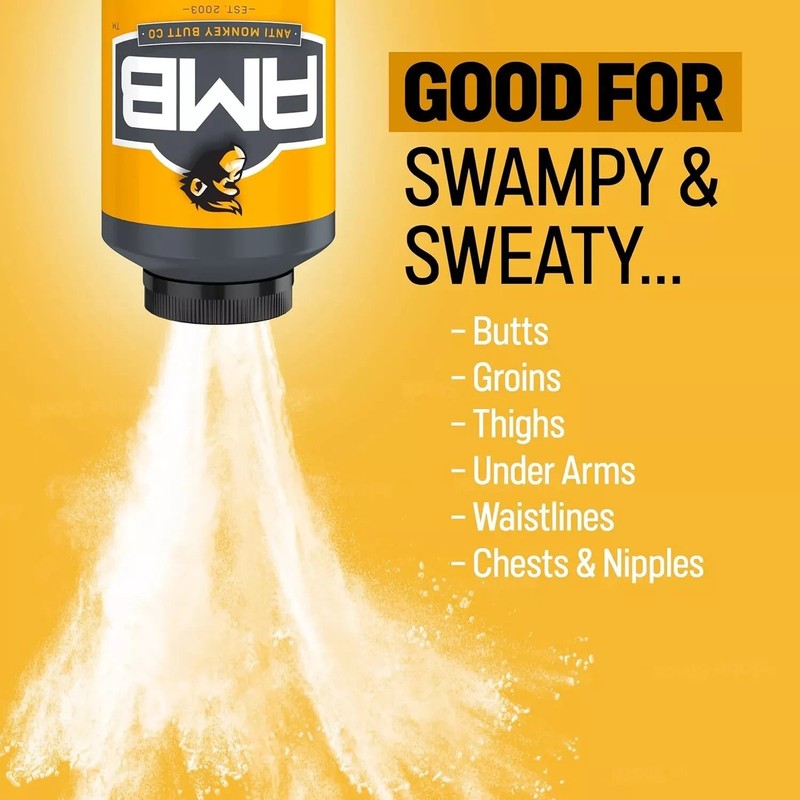 Anti Monkey Butt Anti Chafing, Anti Itch Body Powder and Foot Powder, 8 oz gallery