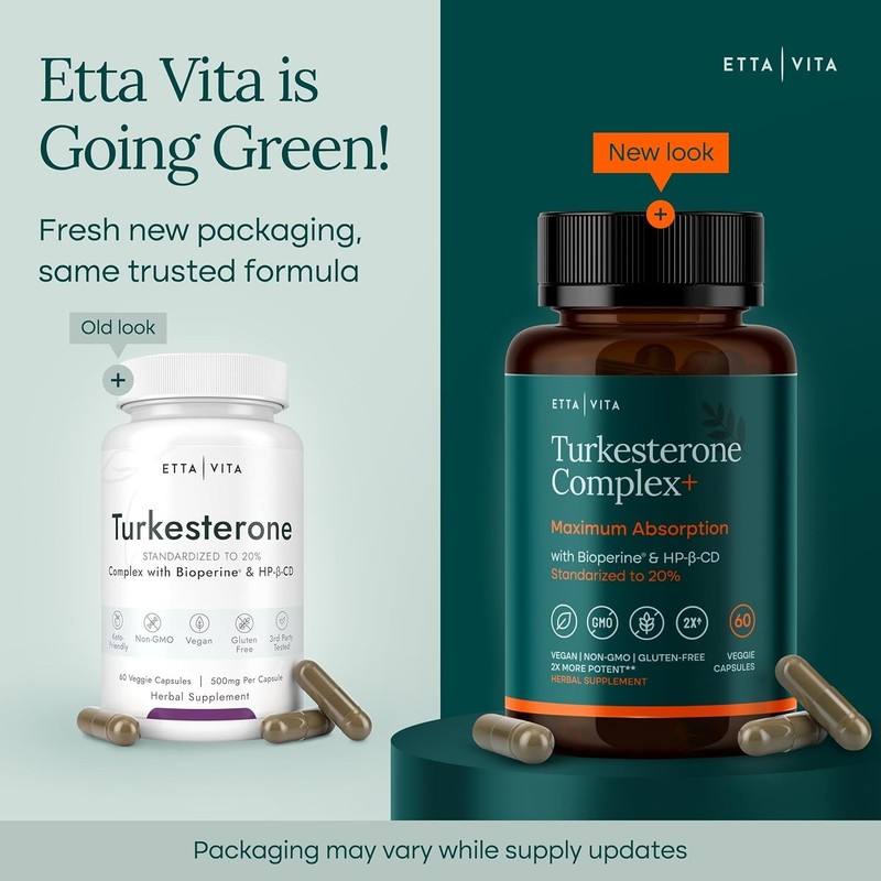 Turkesterone 500mg Capsules - Bioavailable Muscle Support, 60 Count gallery