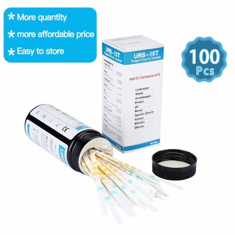 100/Bottle URS-10T Urinalysis Reagent Strips 10 A Rational Parameters Urine Test