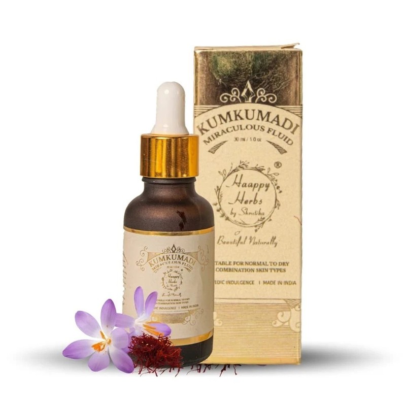 Haappy Herbs Kumkumadi Miraculous Fluid Face Oil For Glowing Skin 30ml