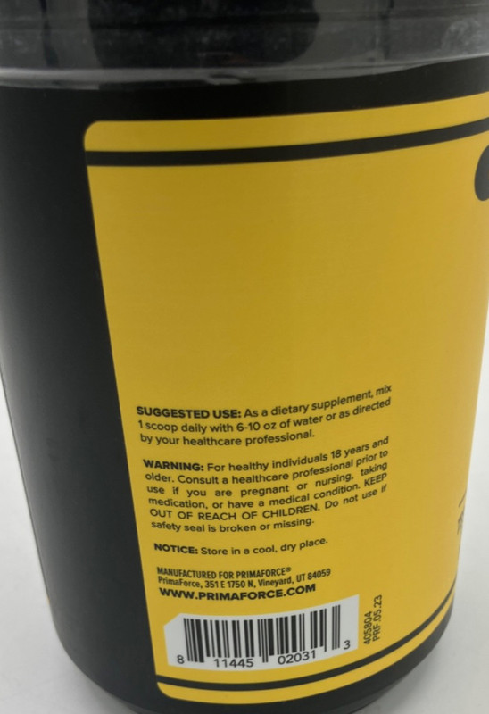 PrimaForce L-Glutamine Powder 500 Gram Dietary Supplement 17.6 oz EXP 06/2026 gallery