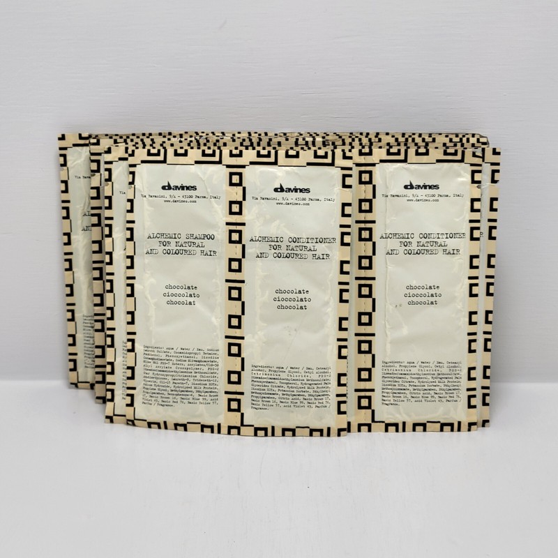 Davines Alchemic Shampoo & Conditioner Chocolate 0.34 oz x 15 Sachet Travel Kit