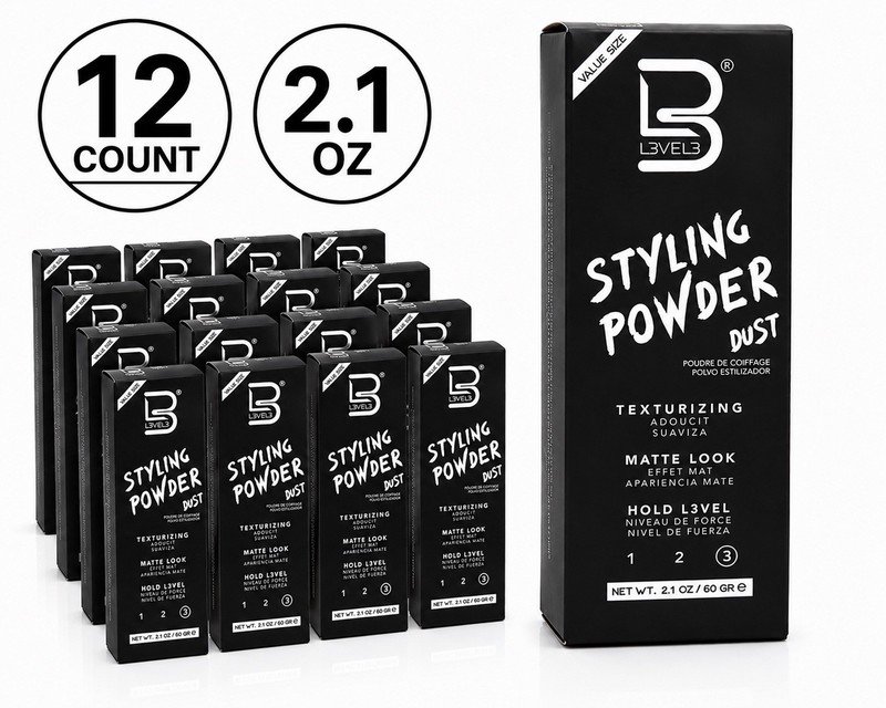 L3VEL3 Styling Powder Dust /Texturizing/Matte/Hold Level 3 – PACK OF 12 -2.1oz!
