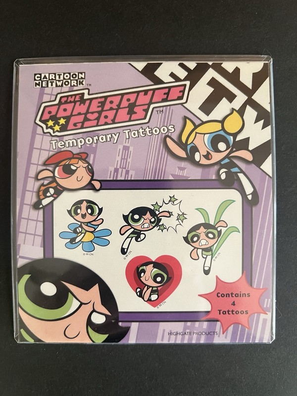 Highgate Vintage Temporary Tattoos The Powerpuff Girls 1999 Set Of 4 gallery