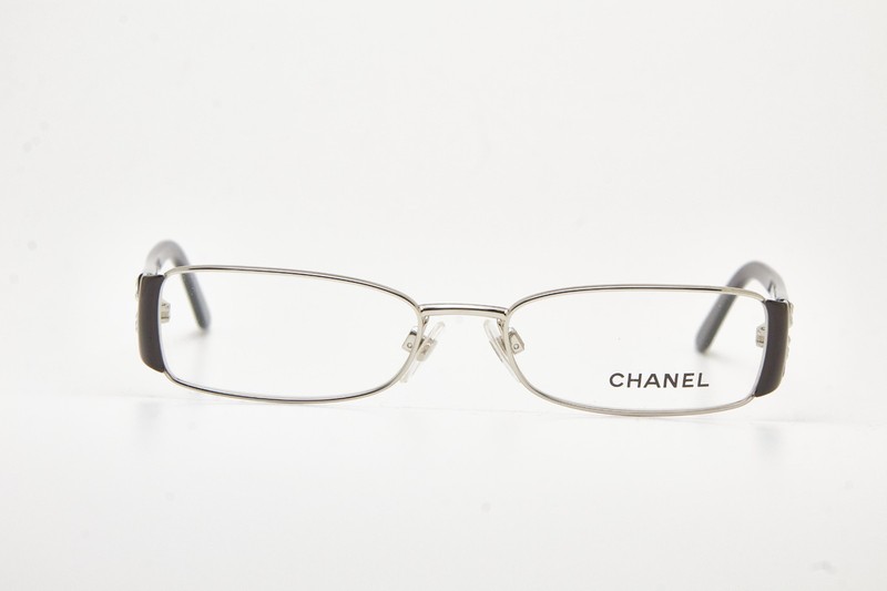 2000s Archive Glasses CHANEL 2118 c.127 50 Rectangular CC Logo with Rhinestone Y2K gallery
