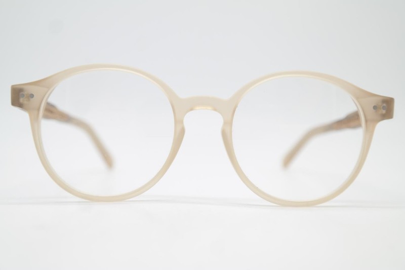 Wood Fellas Solln Transparent Brown Silver Oval Glasses Frame New