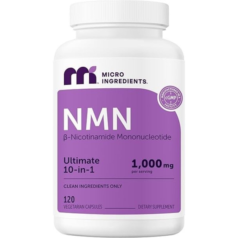 NMN Complex 1,000mg – 10-in-1 NAD+ Booster with Resveratrol & CoQ10, 120 Caps