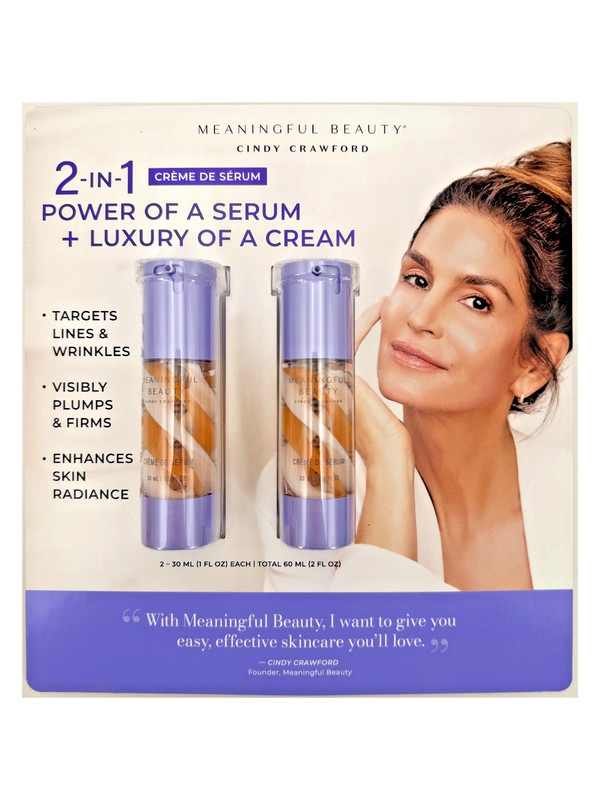 Meaningful Beauty Crème De Serum Facial Moisturizer Serum 2 Pack – 1 Fl Oz Each