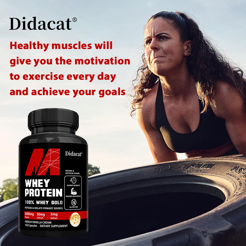 Whey Protein Capsules - Maintain Muscle Strength-Perfect Body Shape-120 Capsules gallery