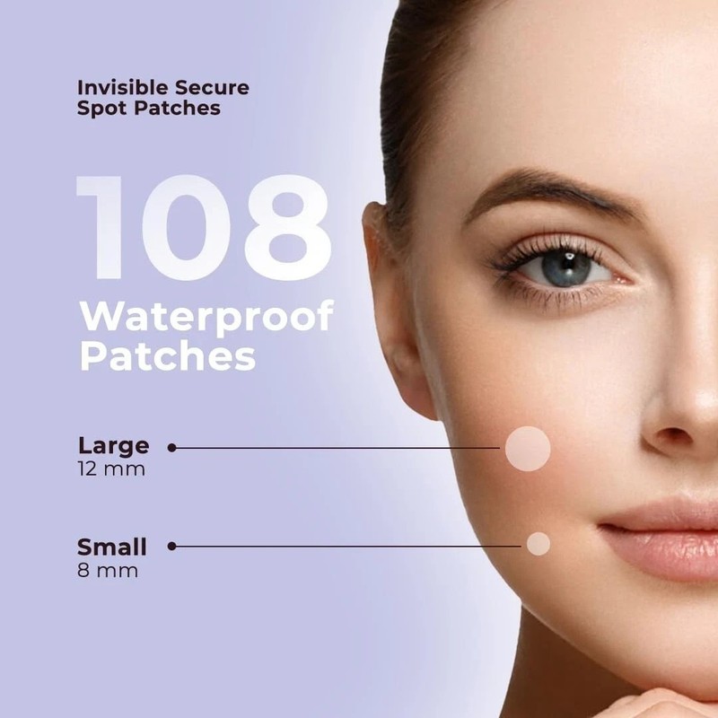 BOSSIE Pimple Patches 108 Dots 100% Hydrocolloid Pimple Patches ACNE for Face gallery