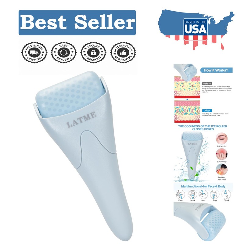 Luxury Face Cooling Ice Roller – Combat Puffiness & Revitalize Skin Effortlessly