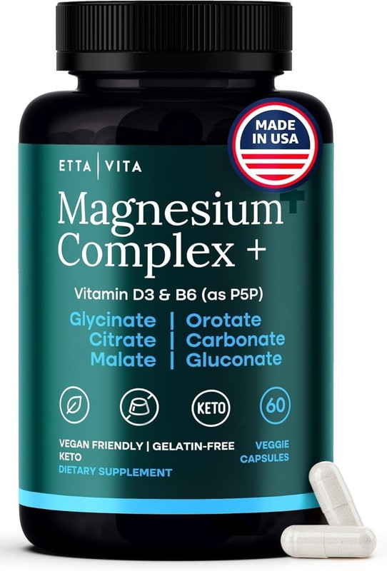 Magnesium Complex (7-in-1) 500mg with D3 & B6 P5P – Multi-Form Blend. Exp-01/28