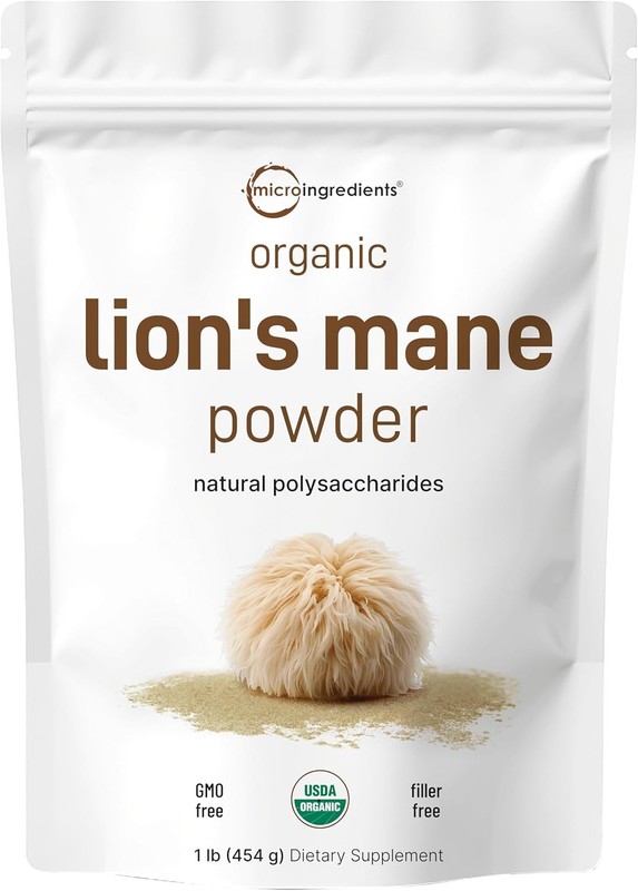 Micro Ingredients Organic Lion??s Mane Mushroom Powder Pure Fruiting Superfood