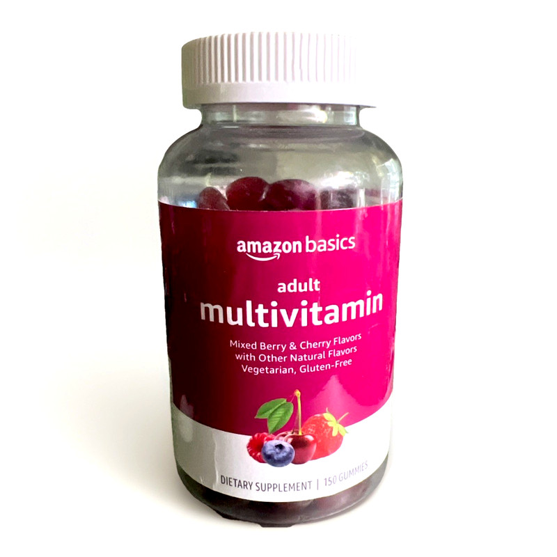 Amazon Basics Adult Gummies Multivitamin Mixed Berry 150 Gummies Exp. 2027