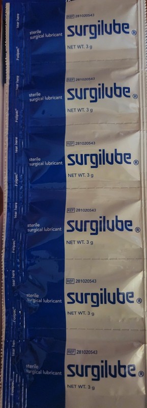 Surgilube 281020543 Sterile Surgical Lubricant 3g. 144 packets Exp 11-30-28 gallery