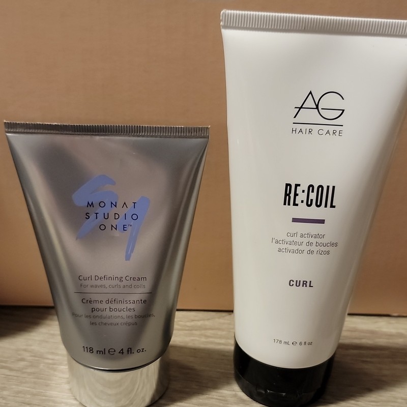 AG Hair Care Re:Coil Curl Activator 6 fl oz + MONAT Curl Defining Cream 4 fl oz