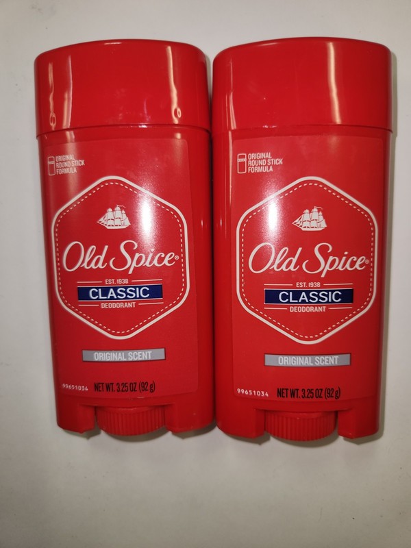 Old Spice Classic Original Scent Deodorant for Men, 3.25 oz (Lot of 2)