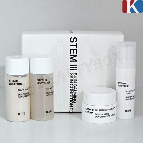 IOPE Stem III Signature Kit 4-items Softener Ampoule Emulsion Cream K-Beauty NEW