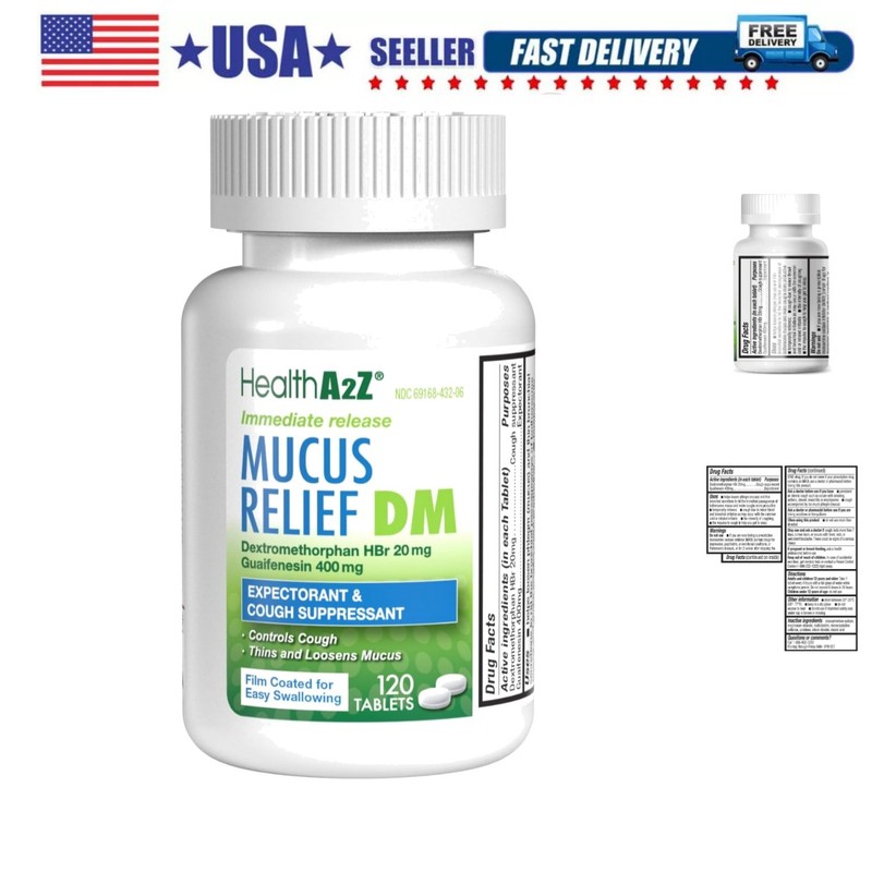 Mucus Relief DM | Dextromethorphan HBr 20mg | Guaifenesin 400mg | No Benzene …