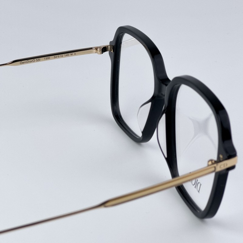 Dior Women Eyeglasses Shiny Black Demo Square GEMDIORO S5I CD50056I 001 1200 NEW gallery