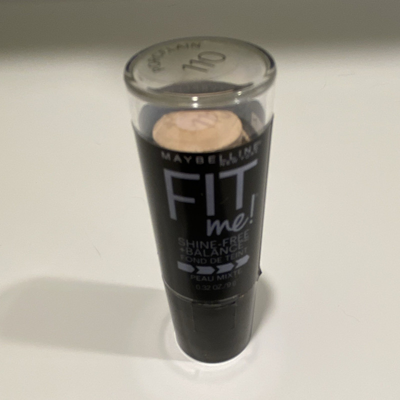 Maybelline Fit Me Shine-Free + Balance Foundation Stick Porcelain 110 0.32 oz