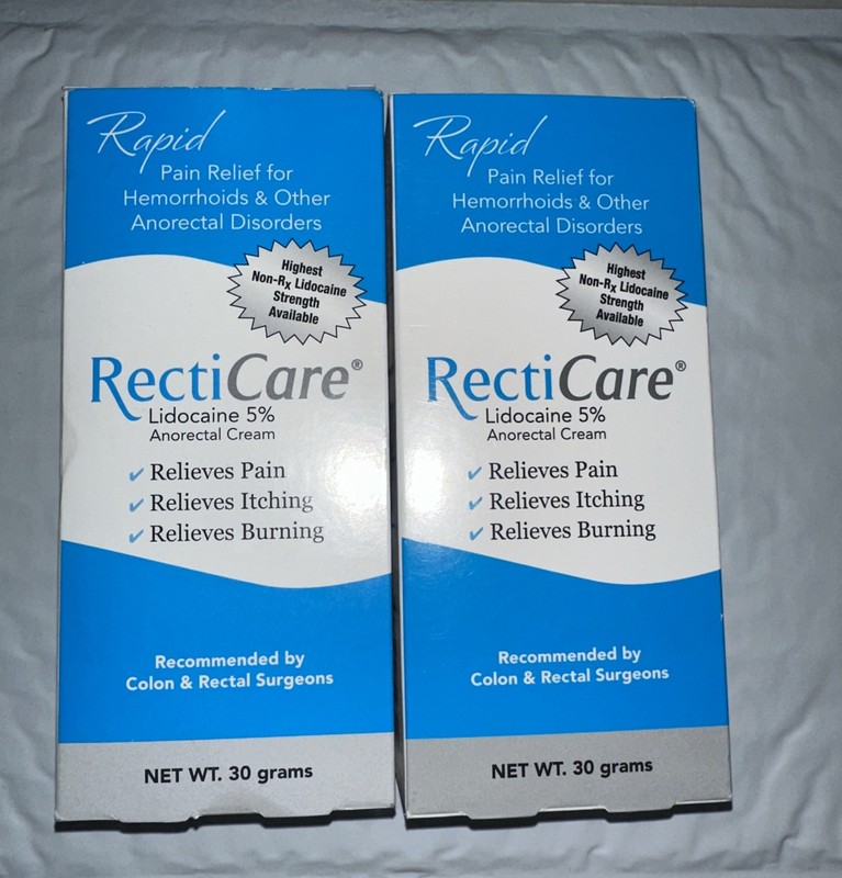 2 RectiCare Hemorrhoidal Cream 30 Grams Tube Exp: 06/2027