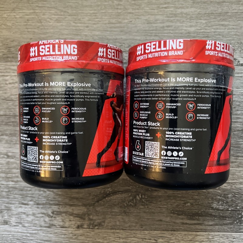 Six Star Pre-Workout Explosion 2.0 -Fruit Punch- 2 Ct (9.52 Oz Each) - EXP 06/27 gallery