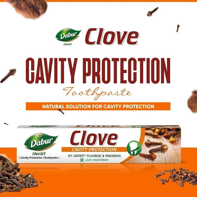 Dabur Herb Clove Toothpaste No added Fluoride and Parabens 200g x 3, 600gm gallery