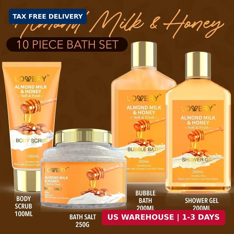 Gifts for Women Gift Basket for Women - 10 Pc Almond Milk & Honey Beauty & Perso gallery