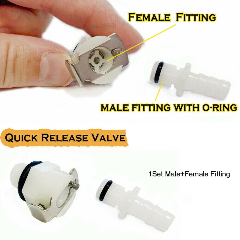 Valve Quick-Disconnect Female to Male 1/8in NPT Thread Penis Nipple Vacuum Pump