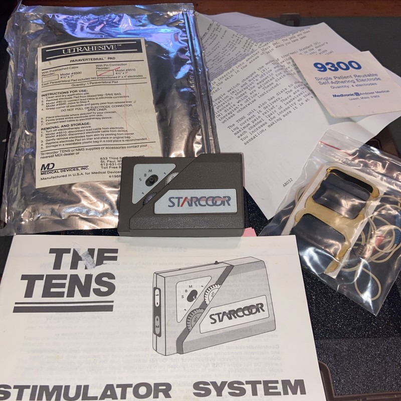 The Tens Stimulator System PAIN MANAGEMENT VINTAGE Starcoor 1980’s-Spare Parts