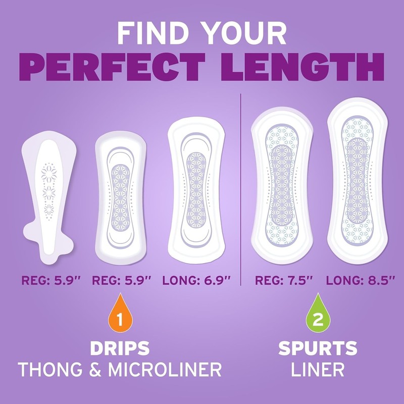 Poise Daily Incontinence Liners, Size 2, Regular Length Very Light, 126 ct gallery