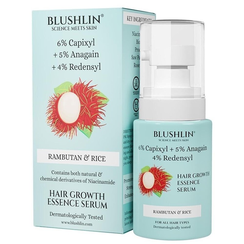 Hair Growth Serum with 3% Redensyl, 6% Capixyl & 5% Anagain with Rosemary Oil