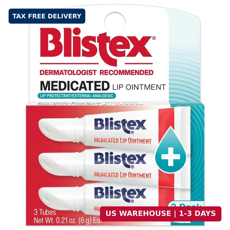 Blistex Medicated Lip Ointment, 0.21 Ounce Tube, Relieves Cold Sores & Helps Hea