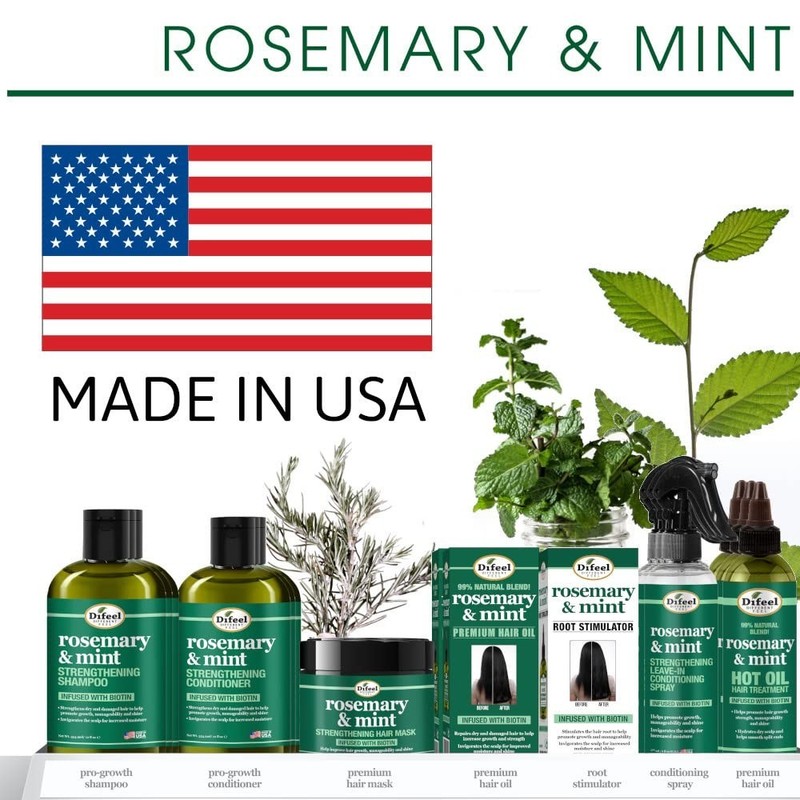 Luxury Rosemary & Mint Hair Oil with Biotin - Strengthens & Nourishes - 7.1 oz gallery
