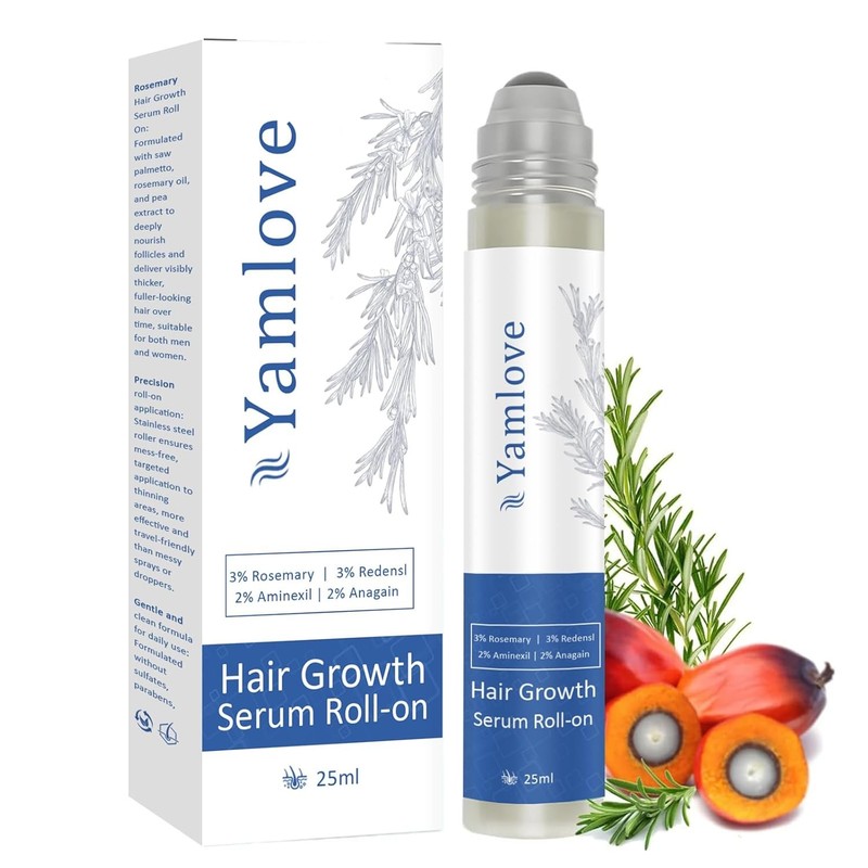 Crownix Rosemary Hair Growth Serum, 25Ml, with Redensyl and Anagain, Roll-On, Re