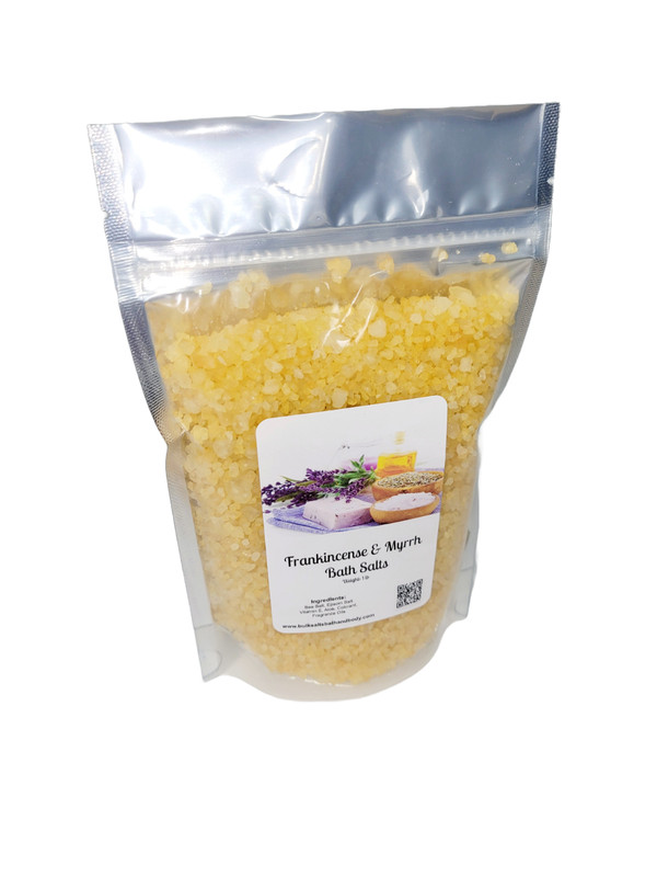 Bath Salts | Frankincense & Myrrh Scent | 4 Sizes | Epsom Salt | Sea Salt |