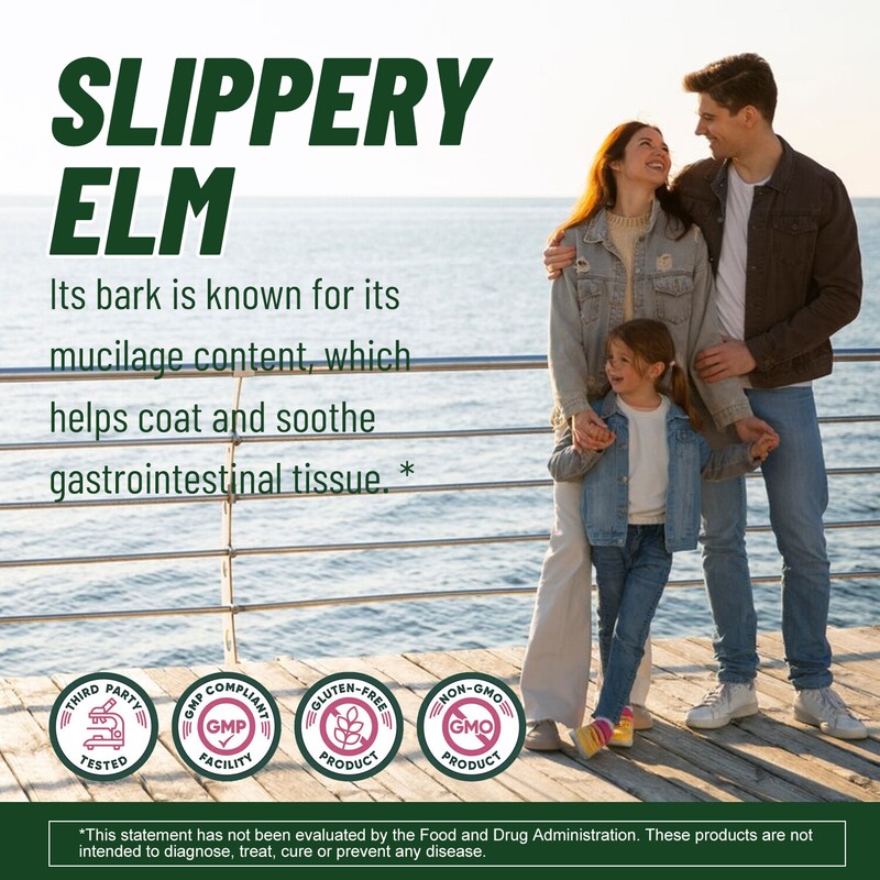 Slippery Elm-Support Digestive Health, Gut Health, Digestive Constipation Relief gallery