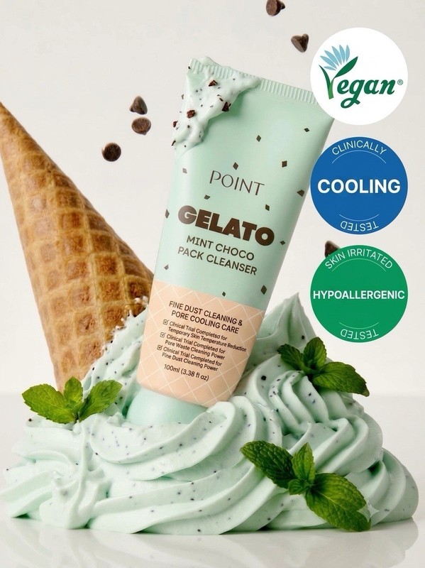 FedEx:(5-Pack) POINT Gelato Mint Choco Pack Cleanser 100ml Deep Cleansing Bulk⁠
