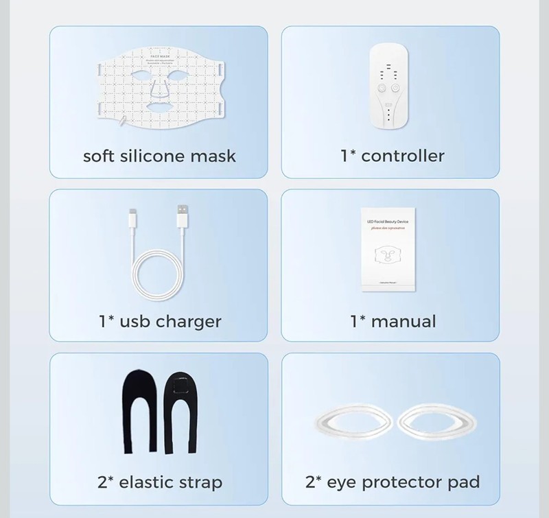 Red Light Therapy Mask, 7 Modes Portable LED Face Mask Light Therapy gallery