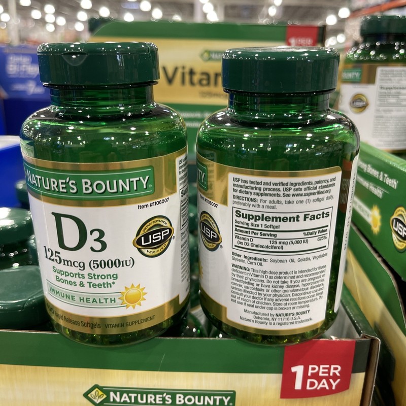 Nature's Bounty (2 x 400) Softgels Vitamin D3 125 mcg 5000 IU Immune Health gallery