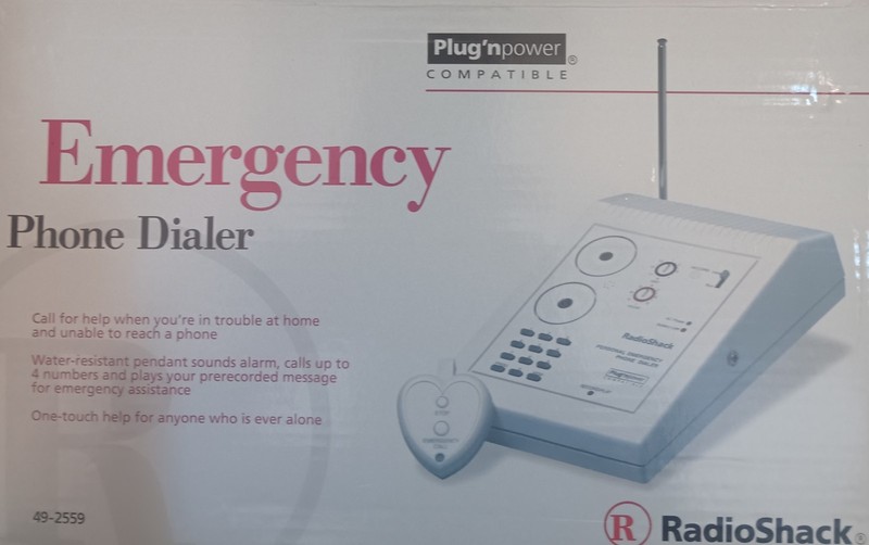 RADIO SHACK Personal Emergency Phone Dialer 49-2559 w/ Heart Remote Pendant New