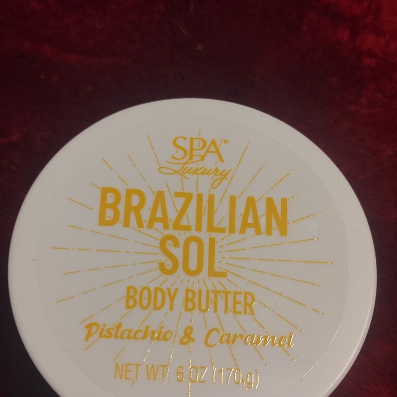 SPA Luxury Brazilian Sol Body Butter Moisturizer Pistachio Caramel 6 oz