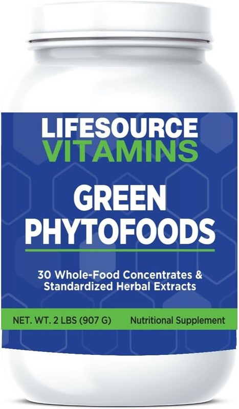 LifeSource Vitamins Green Phyto Foods 2 Lb – 27 Organic Veggies – 72 Minerals