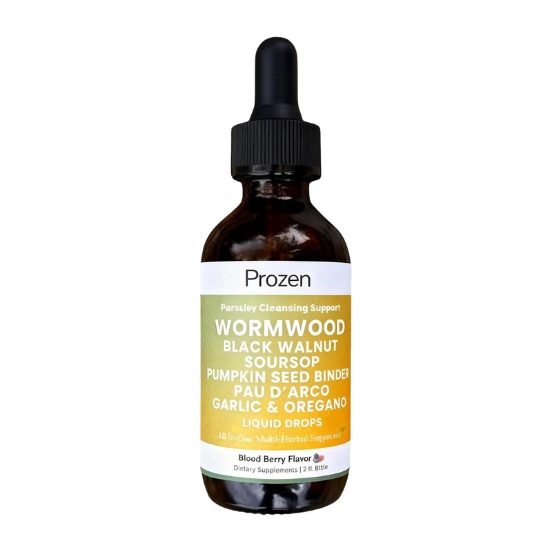 Prozen Wormwood Gut Cleanse Liquid Drops, Nuvian Wormwood Black Walnut Clove Gu