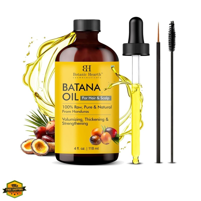Batana Oil for Hair Growth & Hair Treatment Oils 4 Fl Oz | Dr Sebi Inspired, …